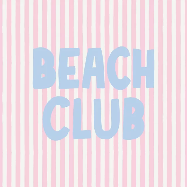Kissen Beach Club gestreift rosa