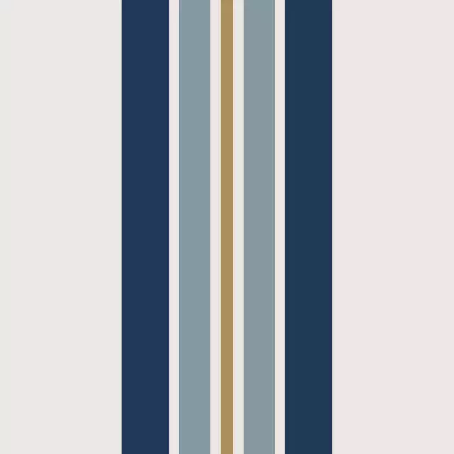 Dekovorhang Streifen vertical blau beige