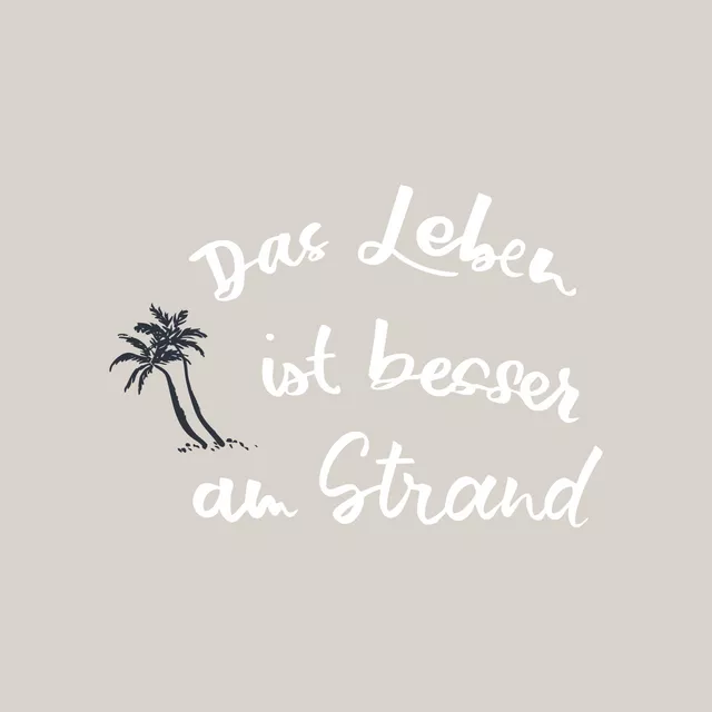 Kissen Das Leben am Strand beige