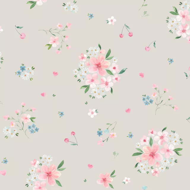 Tischdecke Kirsch Blüten Traum beige