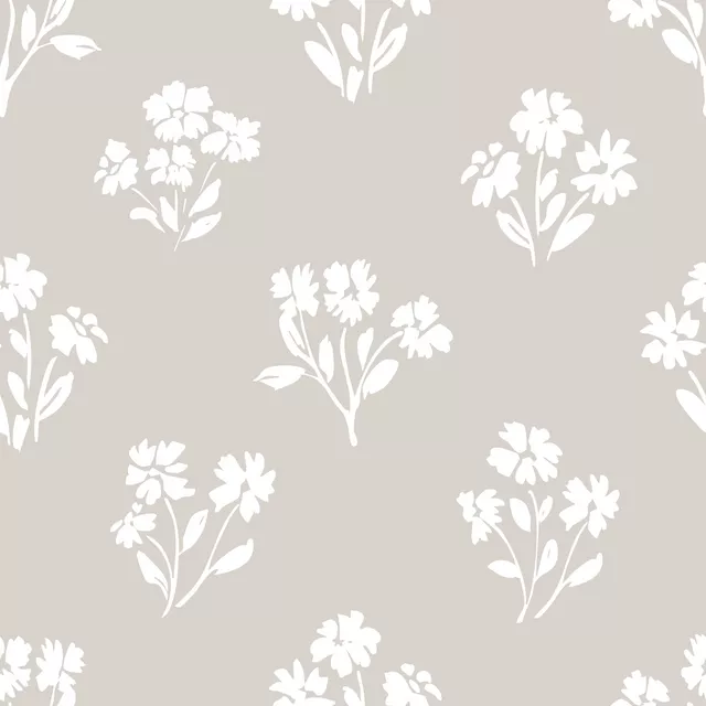 Tischläufer Landhaus Blumen beige