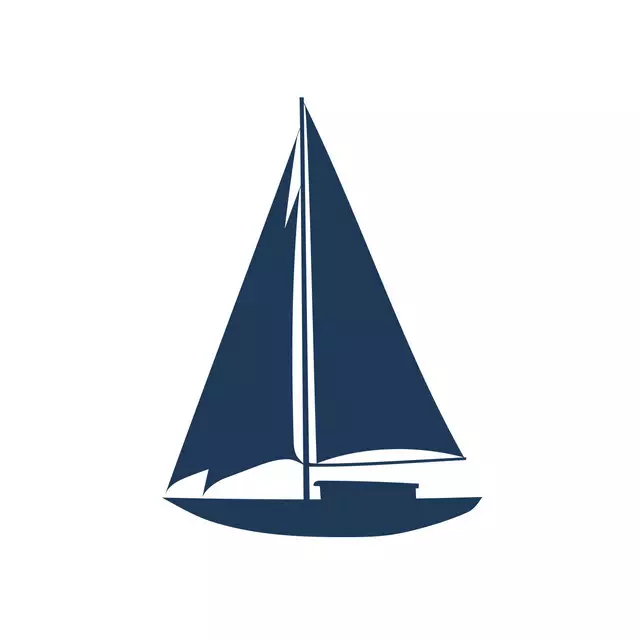 Kissen Segelboot white navy