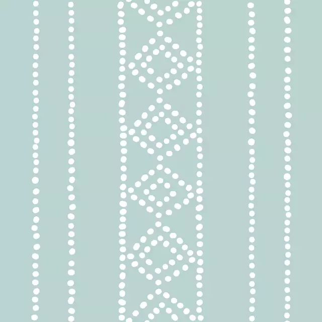 Tischdecke Boho Raute mint