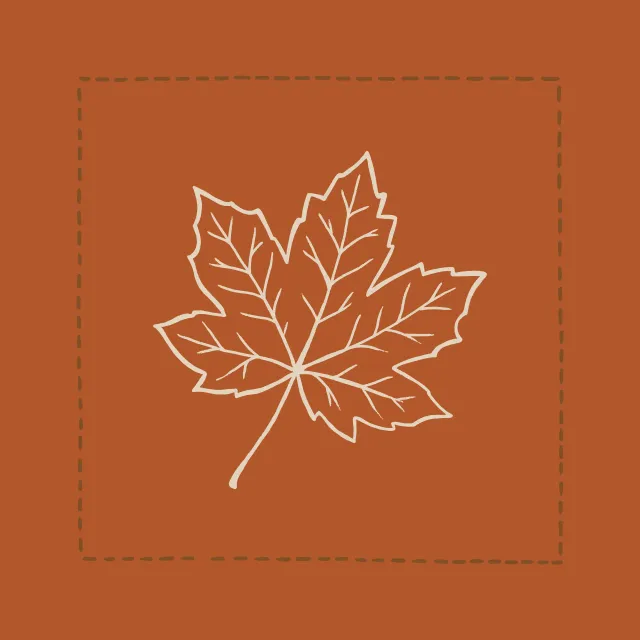 Kissen Herbst Ahornblatt terracotta