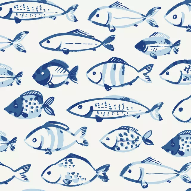 Bettwäsche Fischschwarm