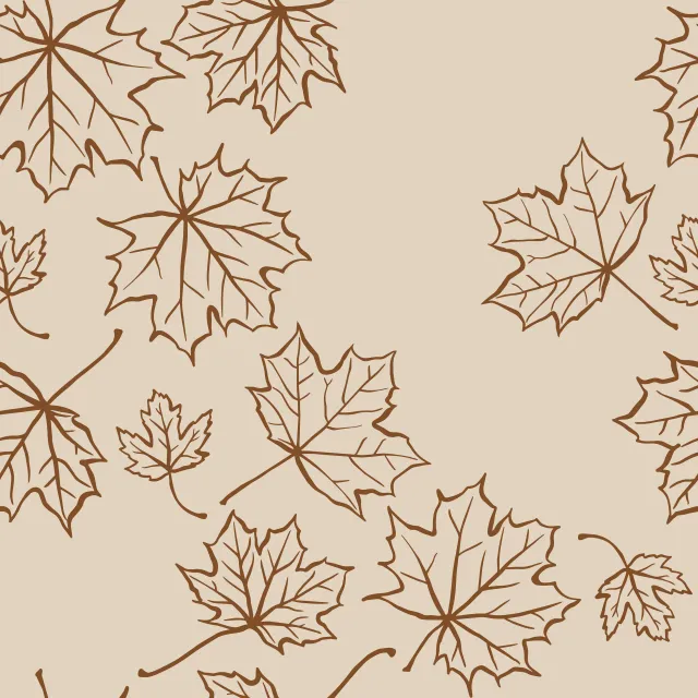 Kissen Ahornblätter creme beige