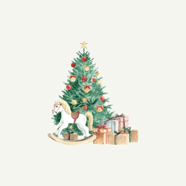Kissen Weihnachtsbaum Geschenke