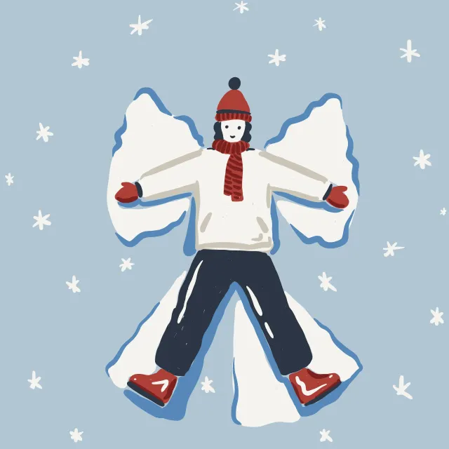 Kissen Schneeengel