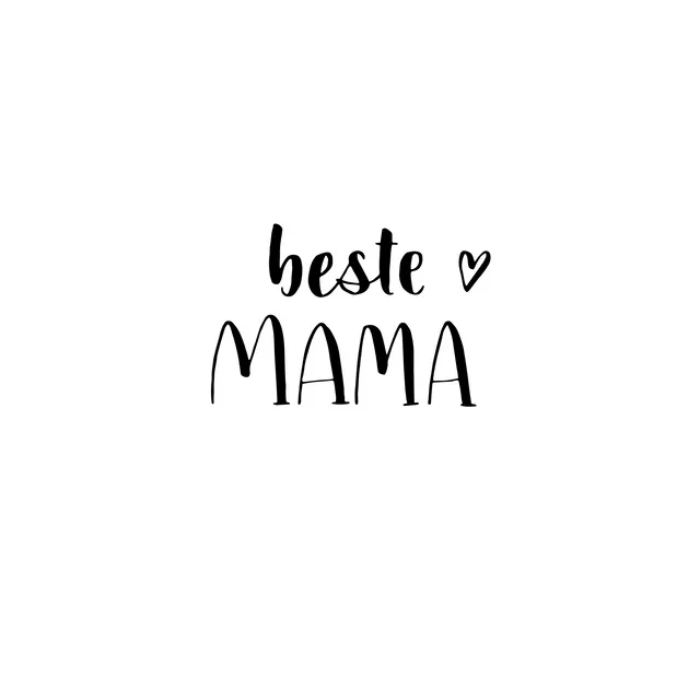 Tischset Beste Mama schwarz weiß