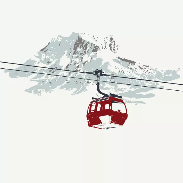 Geschirrtücher Berg Seilbahn