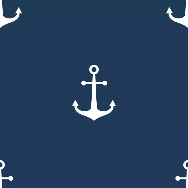 Kissen Anker Blau