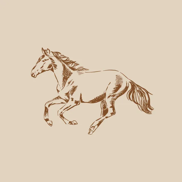 Kissen Wildpferd creme beige