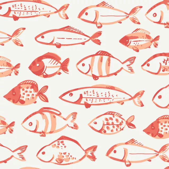 Geschirrtücher Fischschwarm coral