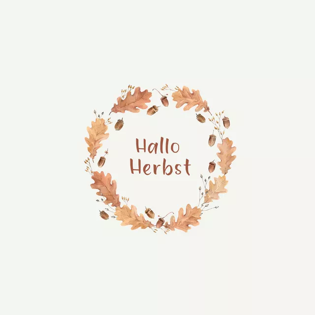 Bodenkissen Hallo Herbst Kranz
