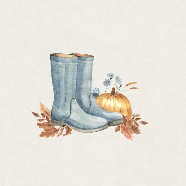 Blaue Gummistiefel mit Textur