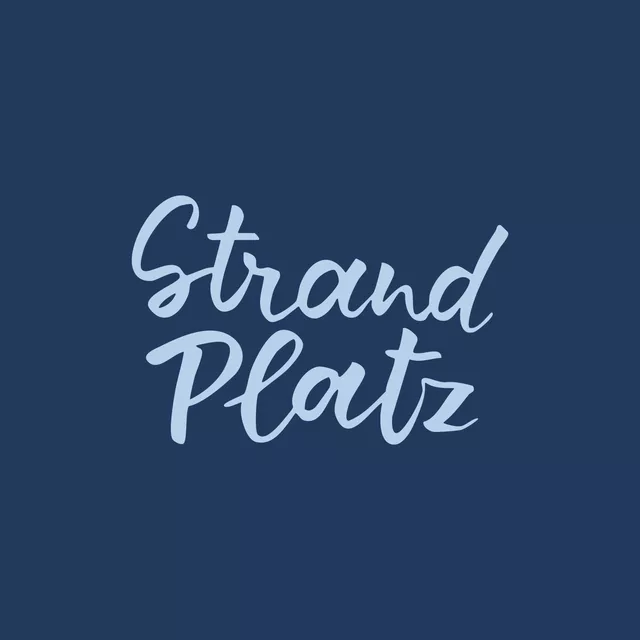 Kissen Strand Platz navy blau
