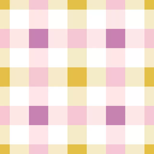 Kissen Frühlings Karo pink gelb