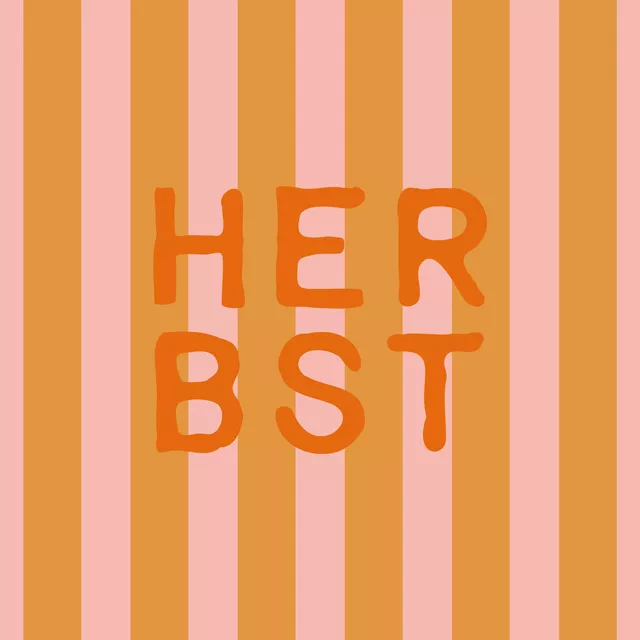 Kissen HERBST gestreift orange