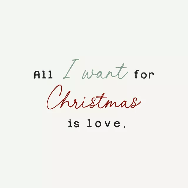 Tischset All I want for Christmas