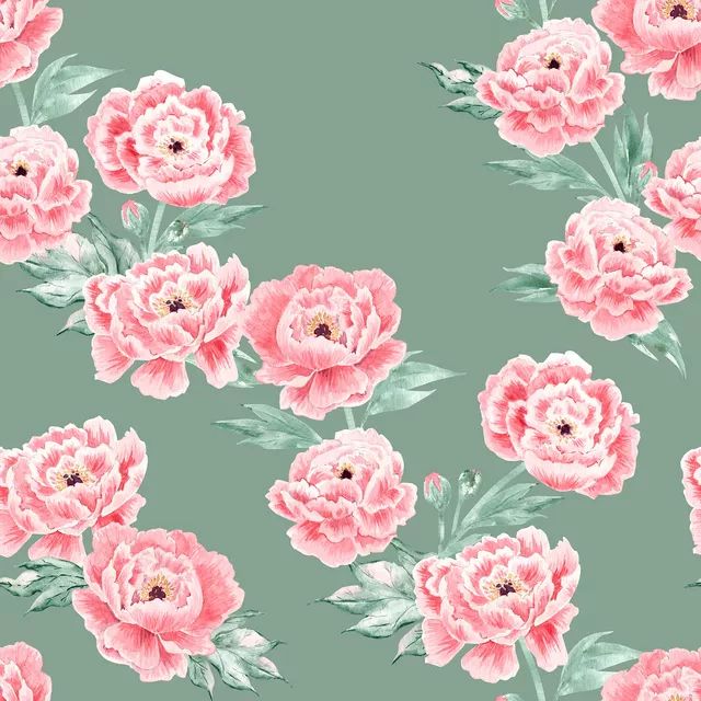 Pfingsrosen grün