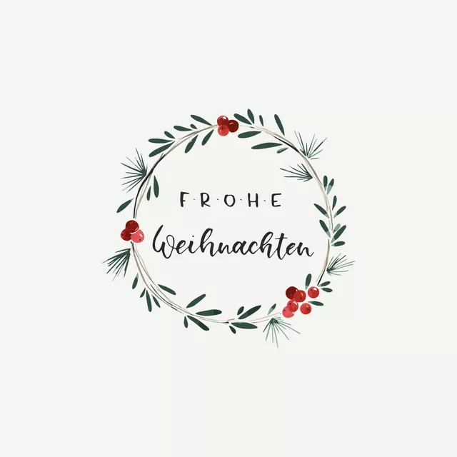 Meterware Kranz Frohe Weihnachten von Katrin Graff