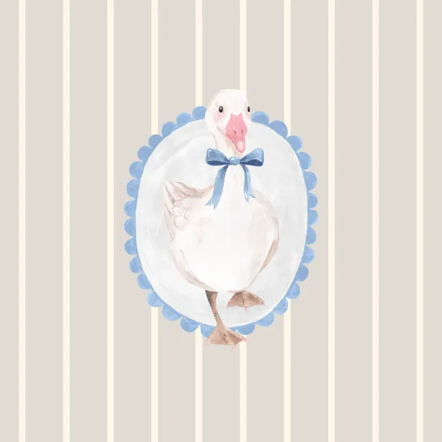 Gans gestreift beige