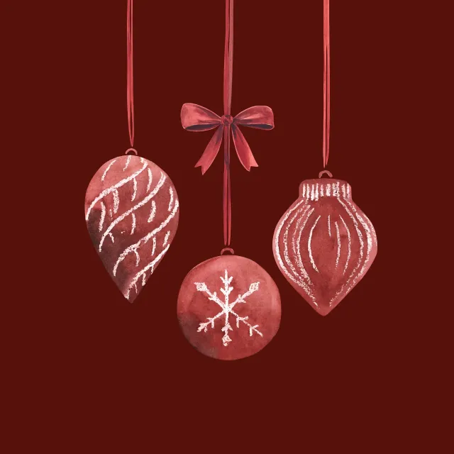 Kissen Weihnachtskugeln Red Velvet