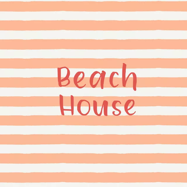 Servietten Beach House gestreift coral