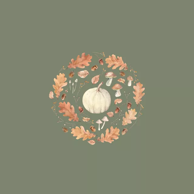Sitzkissen Autumn Love oilgreen