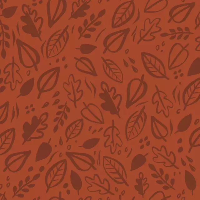 Kissen Herbst Blätter terracotta