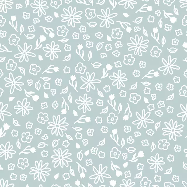 Kissen Sommerblümchen Muted Mint