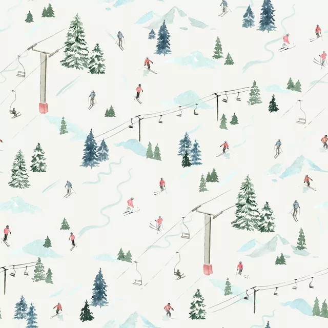 Geschirrtücher Skigebiet offwhite