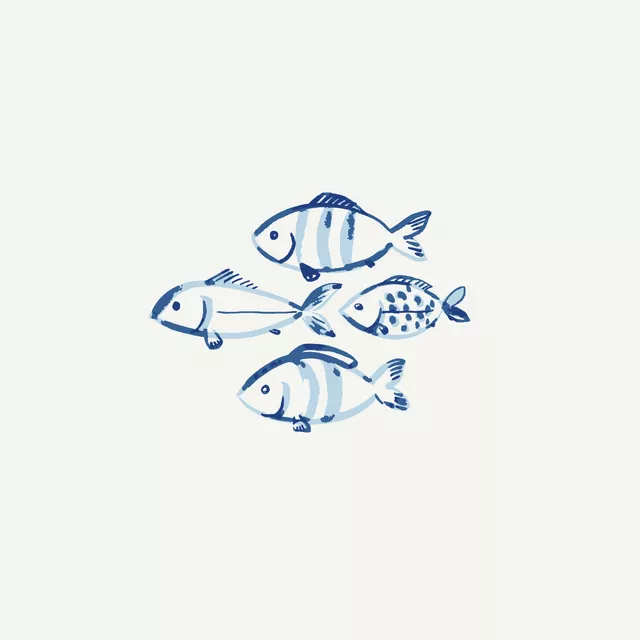 Tischset Fischschwarm