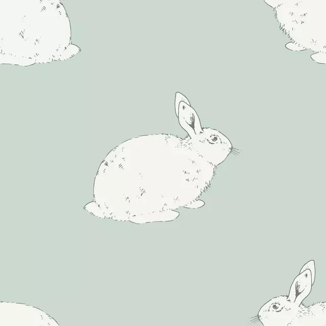 Servietten Hase lines milky green
