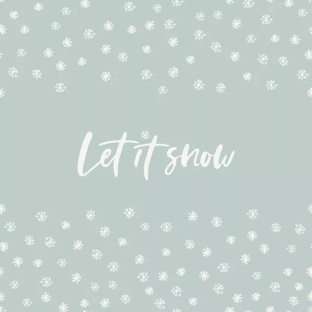 Kissen Let it snow misty blue
