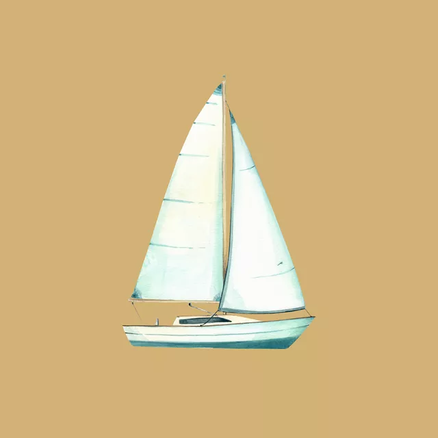 Kleine Segelyacht Rattan