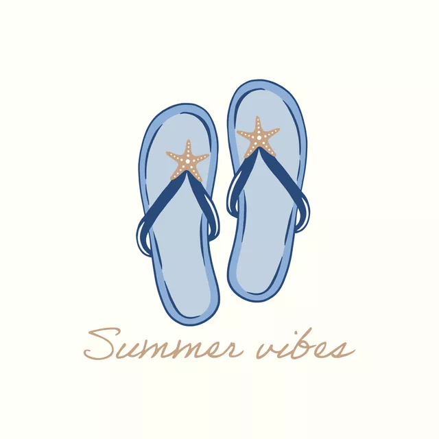 Kissen summer vibes flip flops