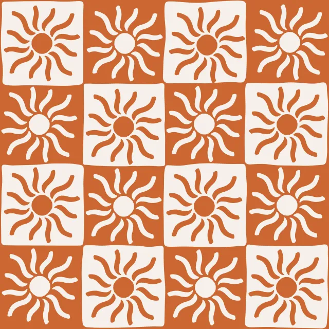 Geschirrtücher orange sun checkers