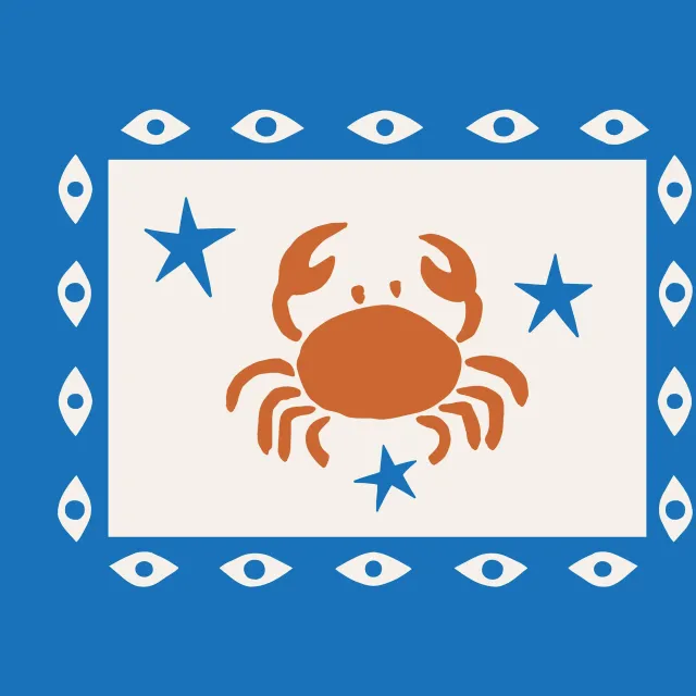 Tischset greek crab