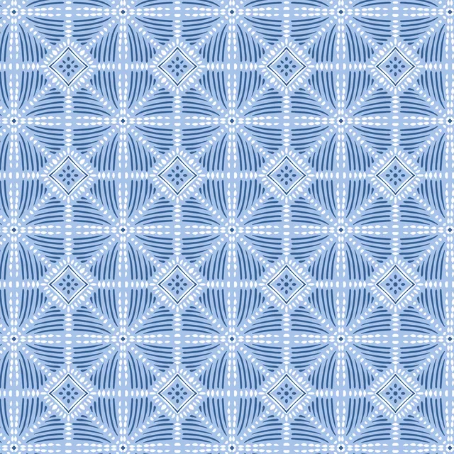 Tischset summer tile - blue