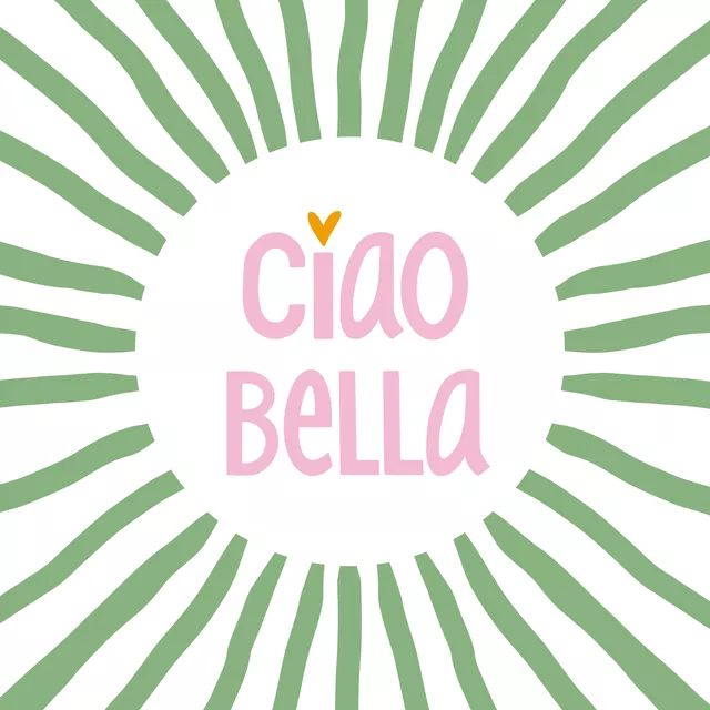 Tischset ciao bella - grun