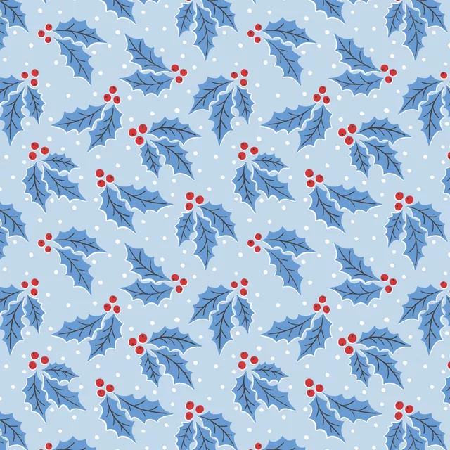 Kissen Tossed Holly red blue