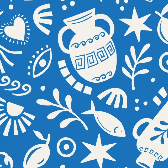 Tischset greek shapes