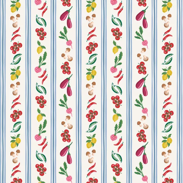 Tischdecke Gemüsestreifen im Landhausstil