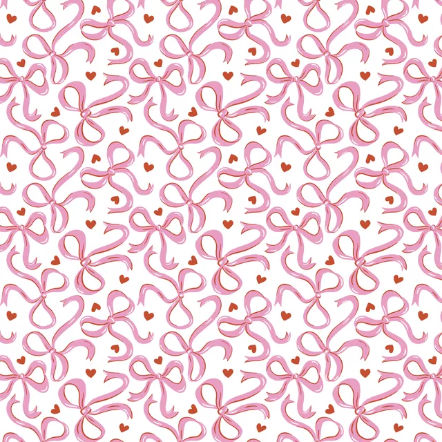 Schleifen und Herzen rosa