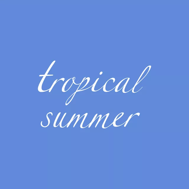 Kissen Tropical Summer blau