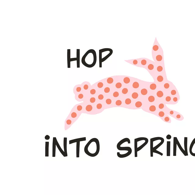Kissen Hop Into Spring pink