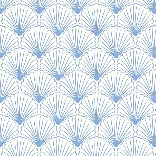 Kissen blue seashell scallops