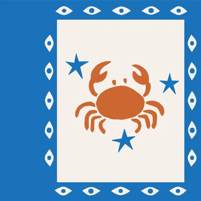 Kissen greek crab