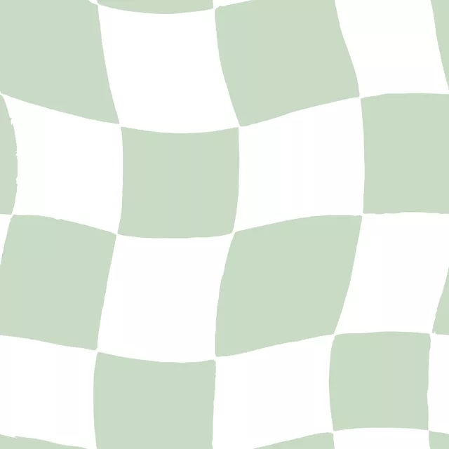 Wavy Checkerboard Green